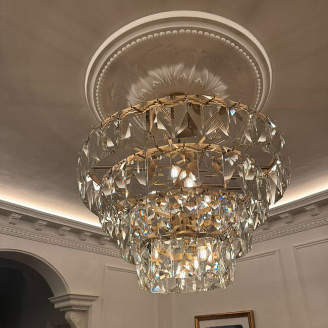 plaster ceiling rose in victorian light home