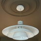 victorian plaster ceiling rose in modern home with lamp shade