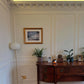 Plaster Victorian modalian coving in room with panelling 