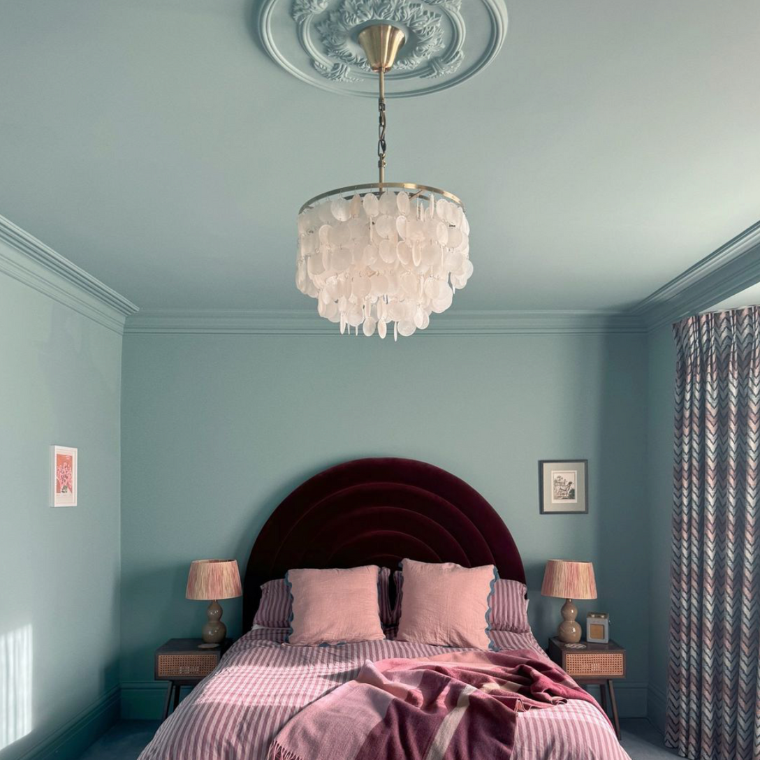 Plaster ceiling rose in art deco room