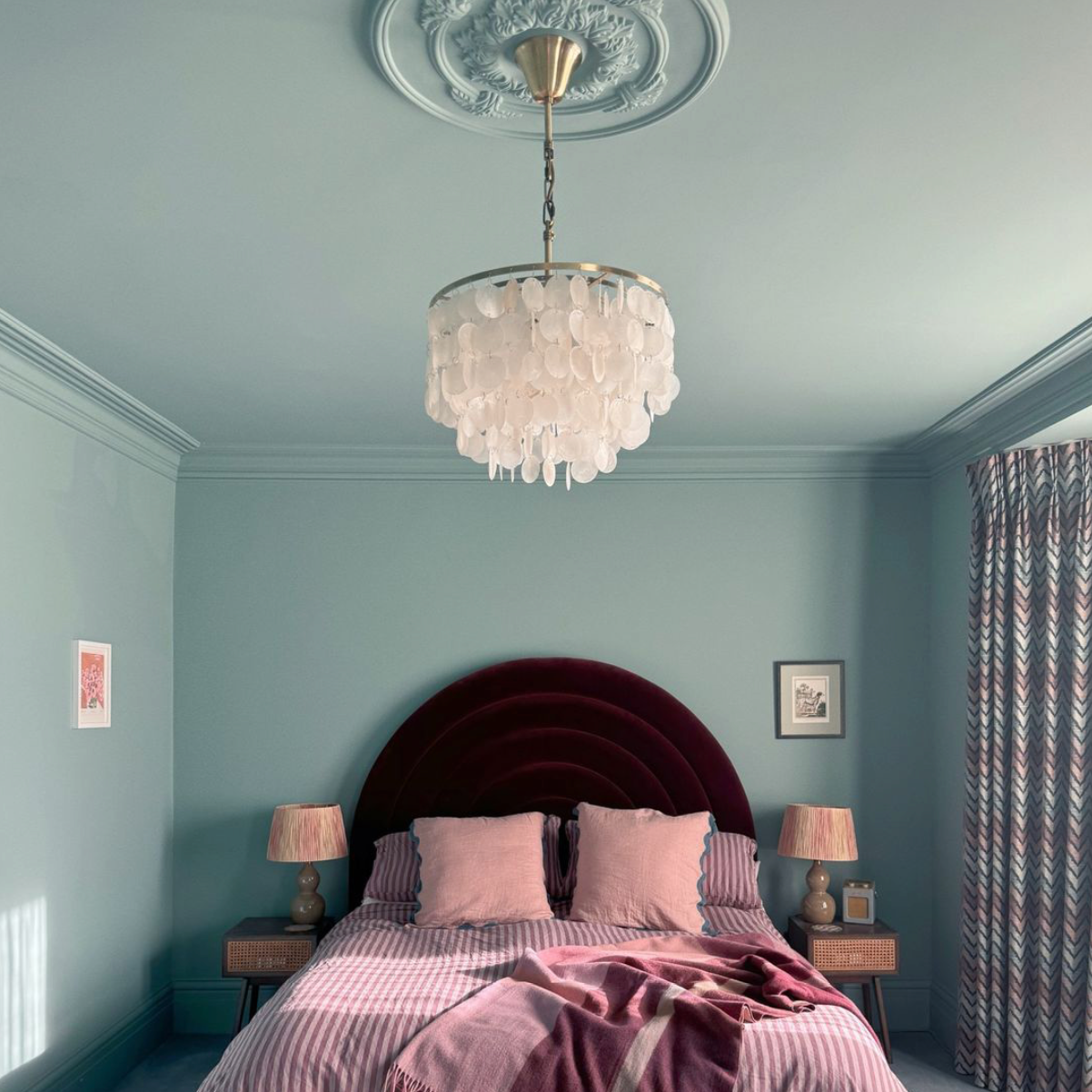 Plaster ceiling rose in art deco room