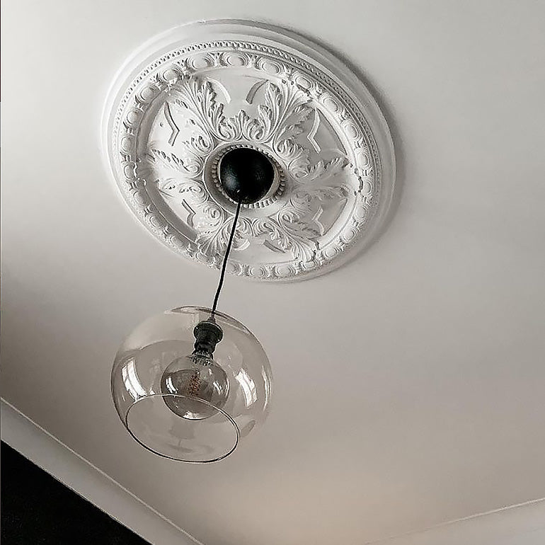 Wide ceiling rose on sale light fitting